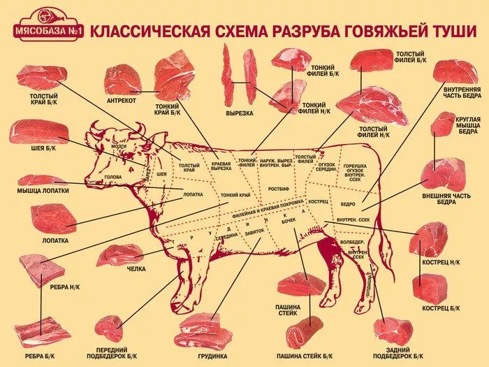 Оброблення яловичини: схеми і правила